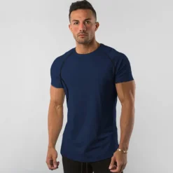 Sale OUKU Men's T Shirt Short Sleeve Crew Neck Summer Plain Sports Fashion Lightweight Vacation Casual Holiday Black White Blue Top Tee for Men