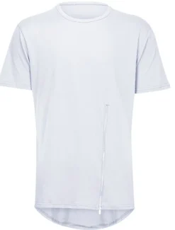 OUKU Men's T Shirt Short Sleeve Crew Neck Summer Plain Fashion Lightweight Muscle Zipper Asymmetric Vacation Casual Holiday Black White Top Tee for Men