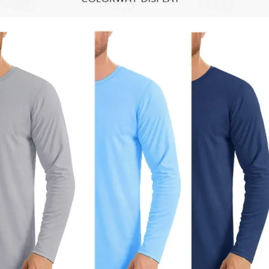 New OUKU Men's T Shirt Sun Protection T-shirts Long Sleeve Crew Neck Summer Spring & Fall Solid Color Active Crewneck Outdoor Casual Athleisure Dark Grey Navy Black Top Tee for Men