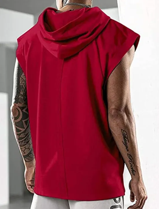 Best OUKU Men's T Shirt Tank Top Hoodie Short Sleeve Hooded Summer Plain Fashion Classic Casual Outdoor Street Casual Black White Army Green Top Tee for Men