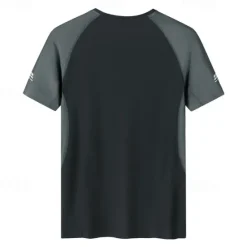 Clearance OUKU Men's T shirt Tee Gym Shirt Sports T-Shirt Crew Neck Short Sleeve Sports & Outdoor Vacation Casual Daily Gym Quick dry Breathable Patchwork Color Block Black Green Activewear Fashion Basic