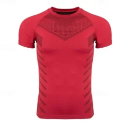 Outlet OUKU Men's T shirt Tee Gym Shirt Fitness Tops Crew Neck Short Sleeve Sport Casual Daily Gym Quick dry Breathable Soft Color Block Black Yellow Activewear Fashion Basic