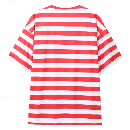 Outlet OUKU Men's T Shirt Tee Short Sleeve Shirt Tee Top Short Sleeve Crew Neck Spring & Summer Striped Fashion Designer Basic Vacation Street Going out Black Yellow Red Top Tee for Men