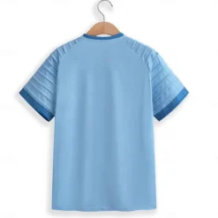 Clearance OUKU Men's T shirt Tee Tee Top Plain Slim Pleated Standing Collar Street Vacation Short Sleeves Lace up Clothing Apparel Fashion Designer Basic