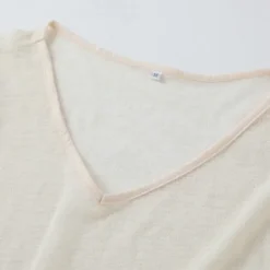 Discount OUKU Men's T Shirt Tee Tee Top Long Sleeve Shirt Long Sleeve V Neck Summer Spring Plain Fashion Designer Basic Classic Vacation Street Going out Top Tee for Men Beige