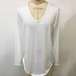 Best OUKU Men's T Shirt Tee Tee Top Long Sleeve Shirt Long Sleeve V Neck Summer Spring Plain Fashion Designer Basic Basic Vacation Street Going out Top Tee for Men White