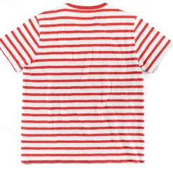 OUKU Men's T Shirt Tee Top Short Sleeves Crew Neck Summer Striped Fashion Designer Basic Front Pocket Vacation Street Going out Black Red Navy Blue Top Tee for Men