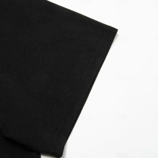 Sale OUKU Men's T Shirt Tee Top Short Sleeves V Neck Summer Plain Fashion Designer Basic Classic Style Vacation Street Going out Dark Grey Black White Top Tee for Men