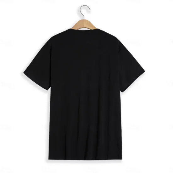 New OUKU Men's T Shirt Tee Top Short Sleeves V Neck Summer Plain Designer Basic Modern Contemporary Vacation Street Going out Navy Black White Top Tee for Men
