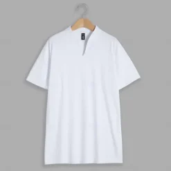 Hot OUKU Men's T Shirt Tee Top Short Sleeve V Neck Summer Plain Sports Fashion Lightweight V Neck Vacation Casual Holiday Light Blue Black White Top Tee for Men