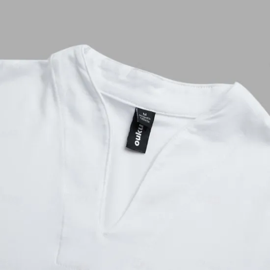 Hot OUKU Men's T Shirt Tee Top Short Sleeve V Neck Summer Plain Sports Fashion Lightweight V Neck Vacation Casual Holiday Light Blue Black White Top Tee for Men