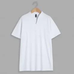 New OUKU Men's T Shirt Tee Top Short Sleeve V Neck Summer Plain Sports Fashion Lightweight V Neck Vacation Casual Holiday Dark Grey Black White Top Tee for Men