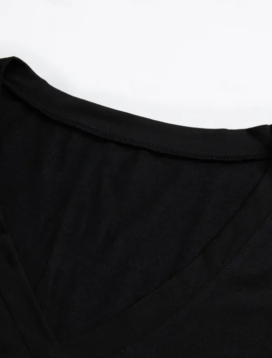 OUKU Men's T Shirt Tee Top Short Sleeves V Neck Summer Plain Designer Basic Modern Contemporary Vacation Street Going out Black White Red Top Tee for Men