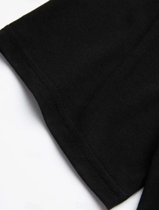 OUKU Men's T Shirt Tee Top Short Sleeves V Neck Summer Plain Designer Basic Modern Contemporary Vacation Street Going out Black White Red Top Tee for Men