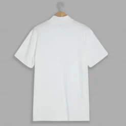 Sale OUKU Men's T Shirt Turtleneck shirt Short Sleeve Stand Collar Summer Spring Plain Fashion Casual Comfortable Classic Vacation Street Holiday White Gray Green Top Tee for Men