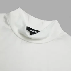 Sale OUKU Men's T Shirt Turtleneck shirt Short Sleeve Stand Collar Summer Spring Plain Fashion Casual Comfortable Classic Vacation Street Holiday White Gray Green Top Tee for Men