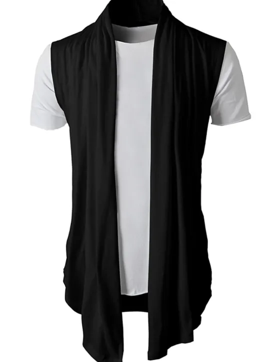 Best OUKU Men's T Shirt Undershirt Sleeveless Stand Collar Plain Vests Black Army Green Light Grey Top Tee for Men