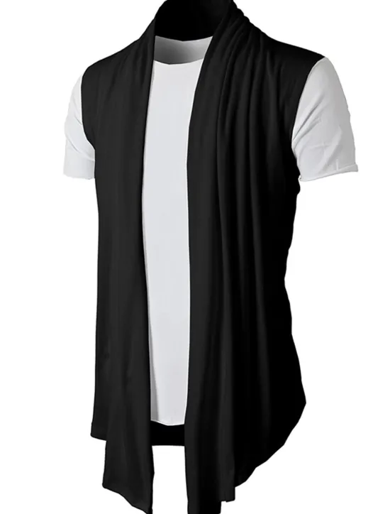 Best OUKU Men's T Shirt Undershirt Sleeveless Stand Collar Plain Vests Black Army Green Light Grey Top Tee for Men