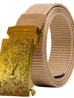Discount OUKU Men's Tactical Belt Black Army Green Knit Fashion Party Work Solid Color Office / Career Daily Wear