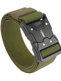 Discount OUKU Men's Tactical Belt Buckle Black Royal Blue Polyester Retro Traditional Plain Daily Wear Going out Weekend