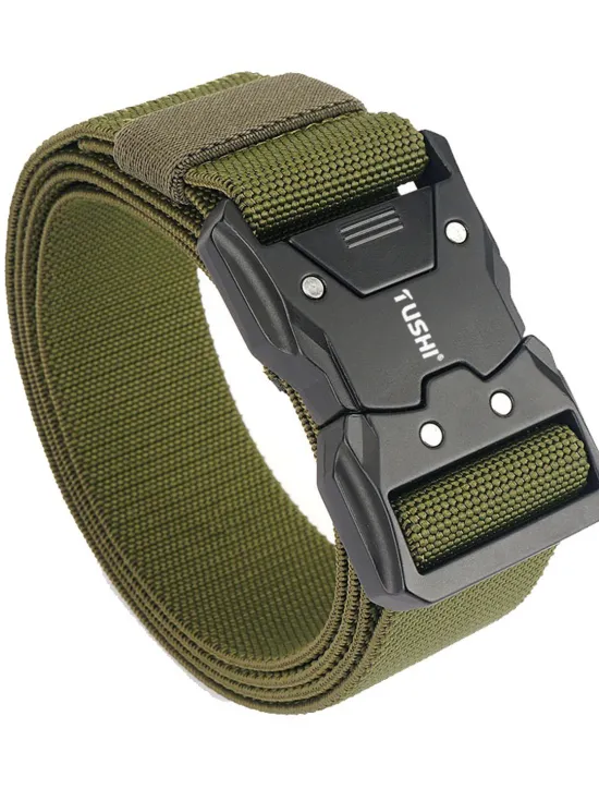 Discount OUKU Men's Tactical Belt Buckle Black Royal Blue Polyester Retro Traditional Plain Daily Wear Going out Weekend