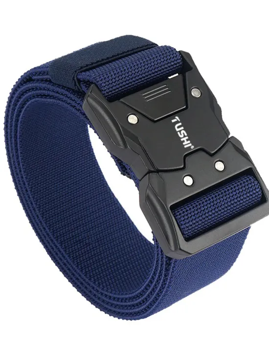 Discount OUKU Men's Tactical Belt Buckle Black Royal Blue Polyester Retro Traditional Plain Daily Wear Going out Weekend