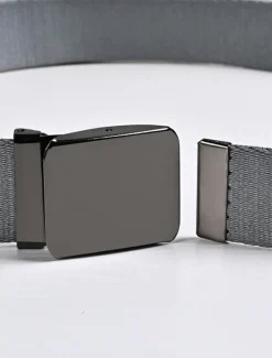 New OUKU Men's Tactical Belt Canvas Belt Black White Canvas Plain Daily Wear Going out Weekend