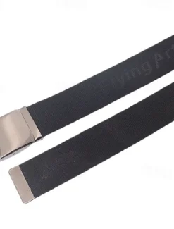 New OUKU Men's Tactical Belt Canvas Belt Black White Canvas Plain Daily Wear Going out Weekend