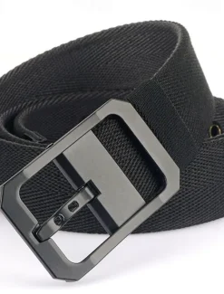 Outlet OUKU Men's Tactical Belt Canvas Belt Nylon Belt Waist Belt Black White Alloy Durable Adjustable Plain Outdoor Daily