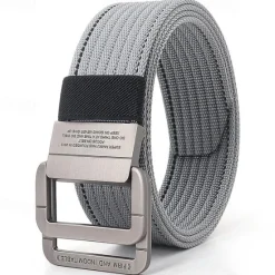 Discount OUKU Men's Tactical Belt Frame Buckle black red jumper Khaki Jumper Fashion Sporty Casual Daily