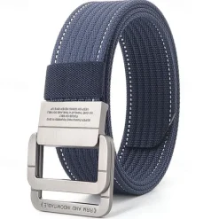 Discount OUKU Men's Tactical Belt Frame Buckle black red jumper Khaki Jumper Fashion Sporty Casual Daily