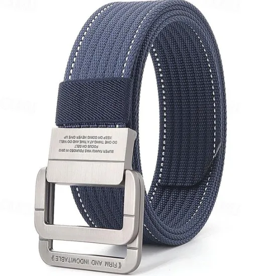 Discount OUKU Men's Tactical Belt Frame Buckle black red jumper Khaki Jumper Fashion Sporty Casual Daily
