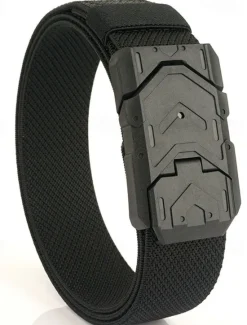 Hot OUKU Men's Tactical Belt Magnetic Buckle Belt Waist Belt Black Blue Nylon Durable Adjustable Plain Outdoor Daily