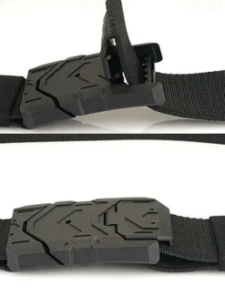 Hot OUKU Men's Tactical Belt Magnetic Buckle Belt Waist Belt Black Blue Nylon Durable Adjustable Plain Outdoor Daily