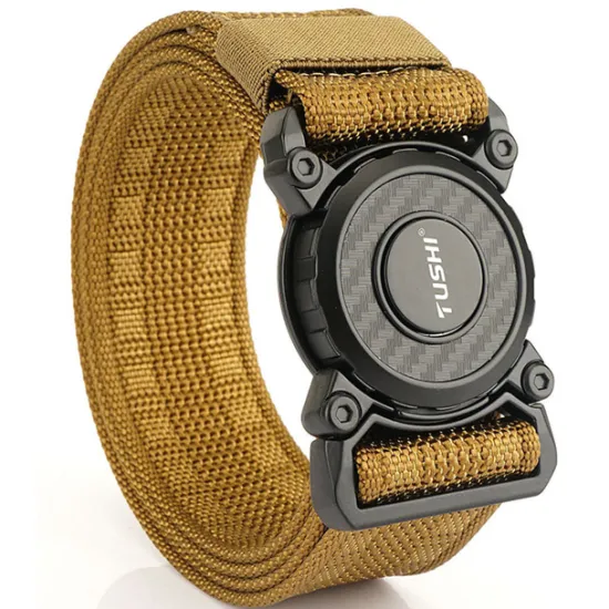 Hot OUKU Men's Tactical Belt Nylon Web Work Belt Black Blue Canvas Retro Traditional Plain Daily Wear Going out Weekend