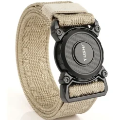 Hot OUKU Men's Tactical Belt Nylon Web Work Belt Black Blue Canvas Retro Traditional Plain Daily Wear Going out Weekend