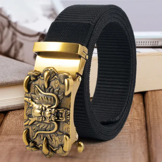 Outlet OUKU Men's Tactical Belt Nylon Web Work Belt Black Blue Nylon Alloy Plain Daily Wear Going out Weekend