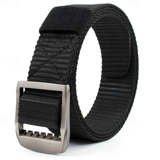 Online OUKU Men's Tactical Belt Nylon Web Work Belt Black Kakhi Nylon Alloy Plain Daily Wear Going out Weekend
