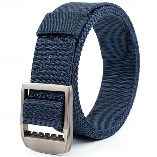 Online OUKU Men's Tactical Belt Nylon Web Work Belt Black Kakhi Nylon Alloy Plain Daily Wear Going out Weekend