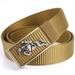 Outlet OUKU Men's Tactical Belt Nylon Web Work Belt Black Kakhi Nylon Plain Daily Wear Going out Weekend