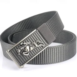 Outlet OUKU Men's Tactical Belt Nylon Web Work Belt Black Kakhi Nylon Plain Daily Wear Going out Weekend
