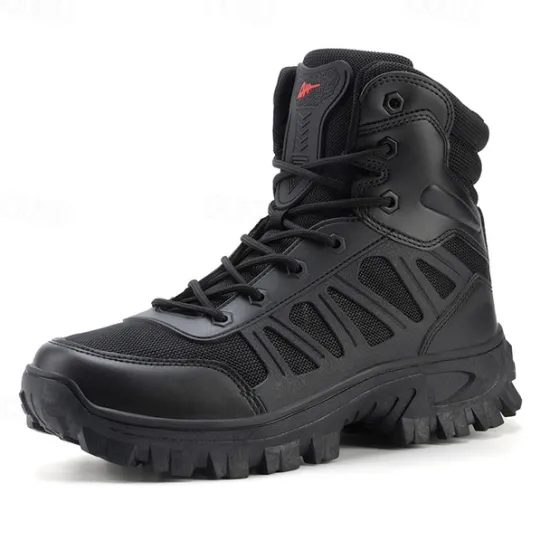OUKU Men's Tactical Combat Boots with Rugged Non-Slip Soles – Durable and Breathable Military-Style Footwear for Hiking, Work, and Outdoor Activities