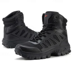 OUKU Men's Tactical Combat Boots with Rugged Non-Slip Soles – Durable and Breathable Military-Style Footwear for Hiking, Work, and Outdoor Activities