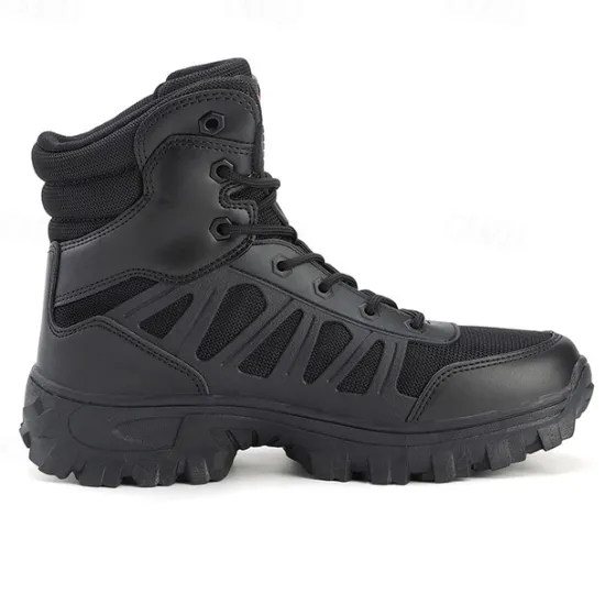 OUKU Men's Tactical Combat Boots with Rugged Non-Slip Soles – Durable and Breathable Military-Style Footwear for Hiking, Work, and Outdoor Activities