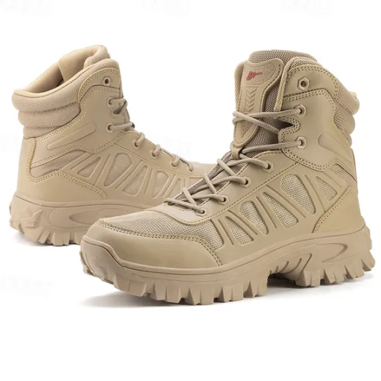OUKU Men's Tactical Combat Boots with Rugged Non-Slip Soles – Durable and Breathable Military-Style Footwear for Hiking, Work, and Outdoor Activities