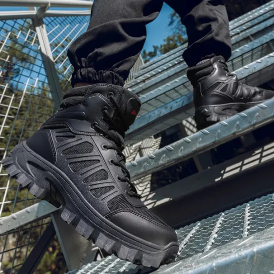 OUKU Men's Tactical Combat Boots with Rugged Non-Slip Soles – Durable and Breathable Military-Style Footwear for Hiking, Work, and Outdoor Activities