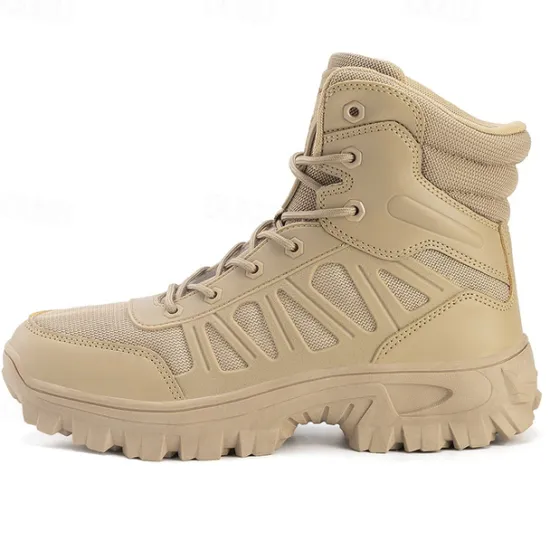 OUKU Men's Tactical Combat Boots with Rugged Non-Slip Soles – Durable and Breathable Military-Style Footwear for Hiking, Work, and Outdoor Activities