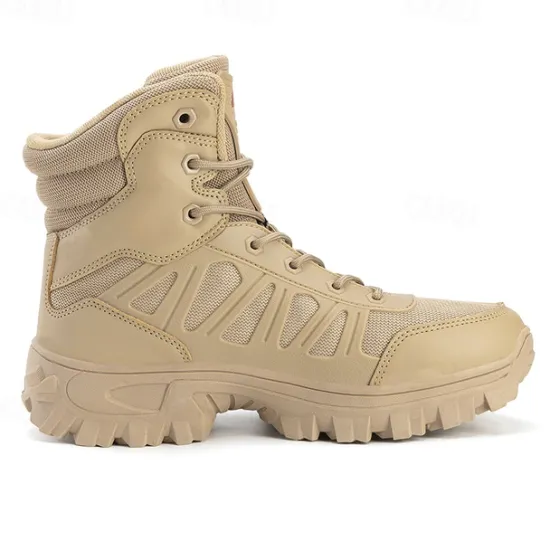 OUKU Men's Tactical Combat Boots with Rugged Non-Slip Soles – Durable and Breathable Military-Style Footwear for Hiking, Work, and Outdoor Activities