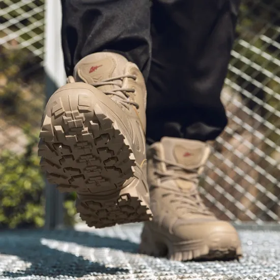 OUKU Men's Tactical Combat Boots with Rugged Non-Slip Soles – Durable and Breathable Military-Style Footwear for Hiking, Work, and Outdoor Activities