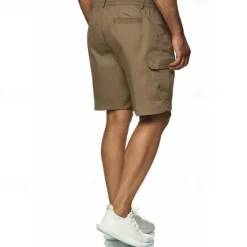 Clearance OUKU Men's Tactical Shorts Cargo Shorts Shorts Drawstring Elastic Waist Multi Pocket Plain Wearable Short Outdoor Daily Camping & Hiking Fashion Classic Black Navy Blue